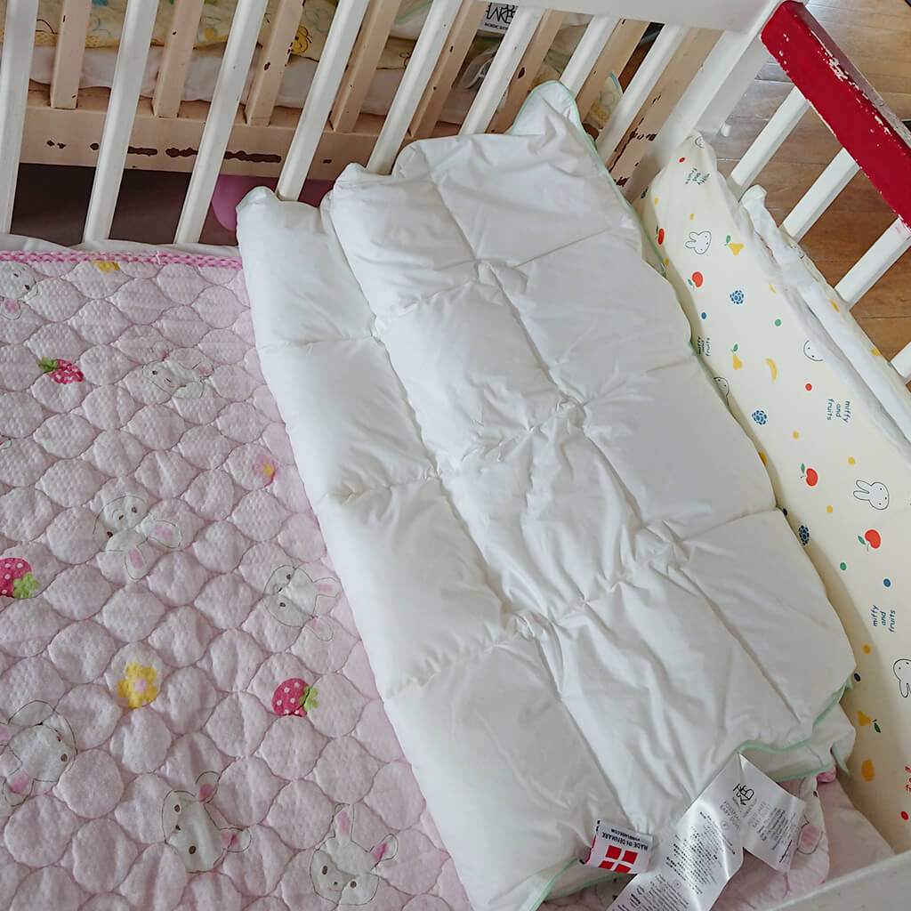 以前寄贈した赤ちゃん用寝具も使っていただいていました！