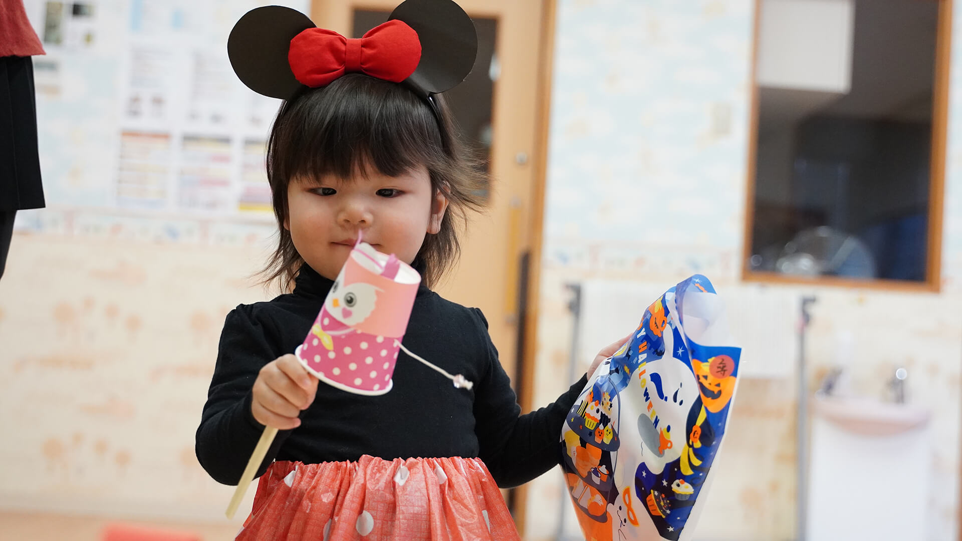 The present is a toy made by the nursery staff.