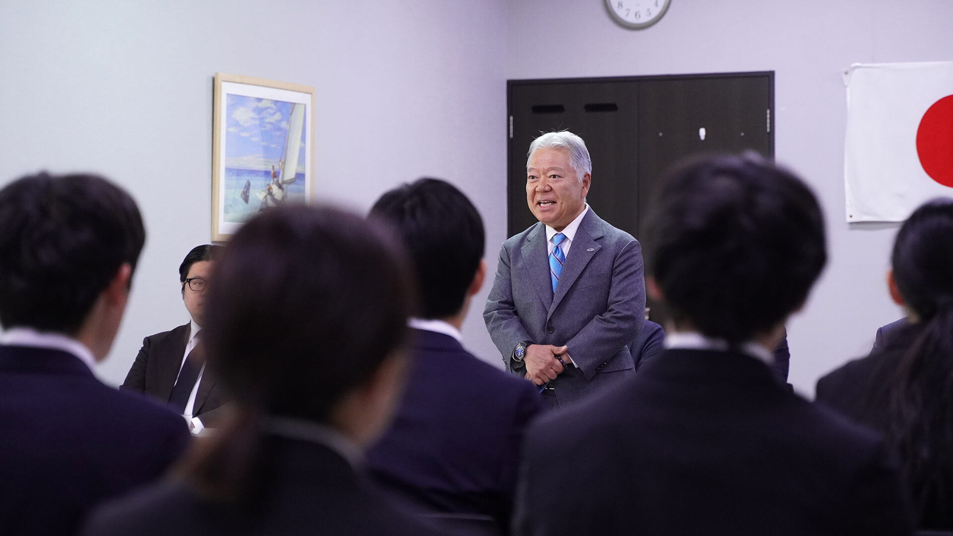 代表取締役会長兼社長の近藤がエールを送りました